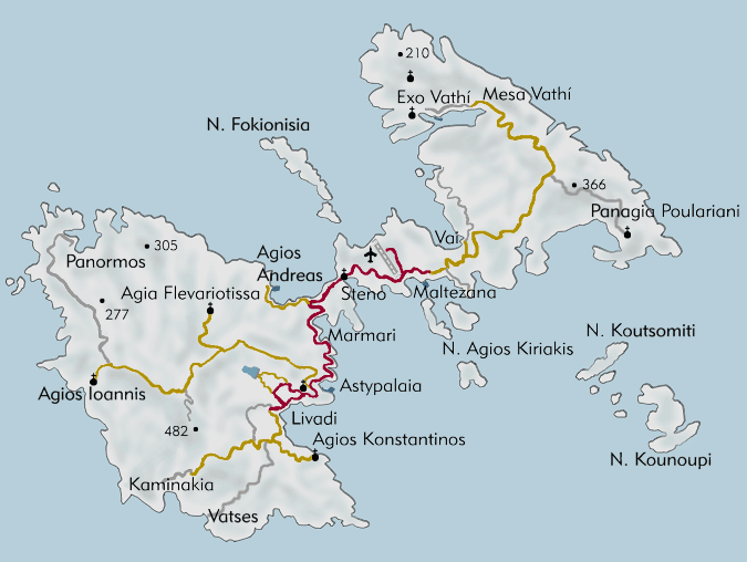 Mappa di Astypalaia